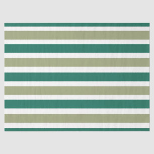 Grey Green Stripes Tissue Paper