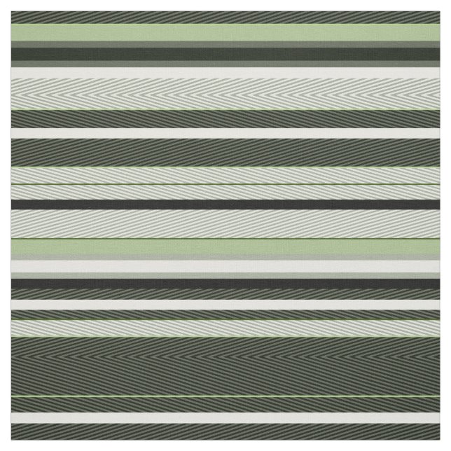 Grey, green, white stripes. fabric (Swatch)