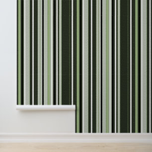 Grey, green, white stripes. wallpaper