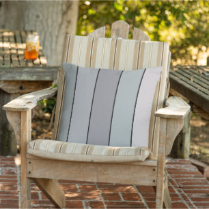 Grey Green With Black Stripes On Watercolor Paper Cushion