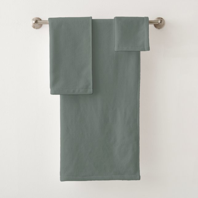 Grey green zen natural neutral classic bath towel set (Insitu)