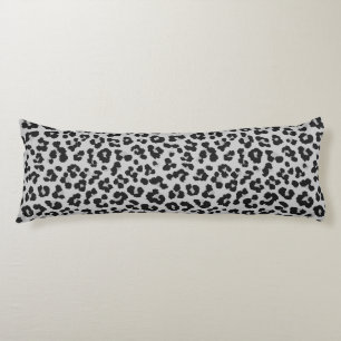Grey Grey Ash Leopard Cheetah Animal Print Pattern Body Cushion