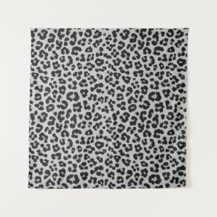 Grey Grey Ash Leopard Cheetah Animal Print Pattern Tapestry