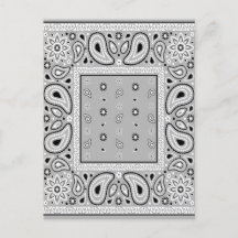 Grey Grey Bandanna Paisley Country Hip Hop Cowboy