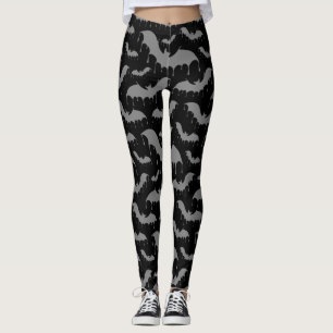 Grey Grey Bats Moth Nu Goth Gothic Alternative Leggings