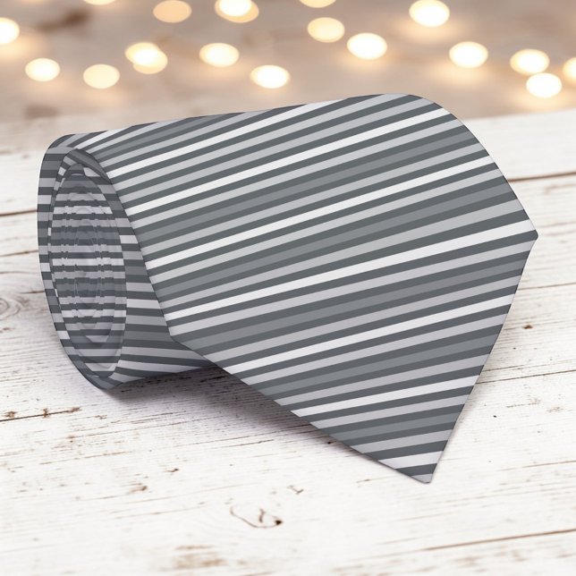 Grey Grey Colour Stripes Necktie (Creator Uploaded)