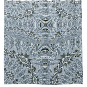 Grey Grey Diamond Bling Gemstone Gem Shower Curtain