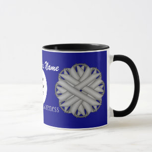 Grey/Grey Flower Ribbon Tmpl by Kenneth Yoncich Mug