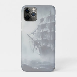 Grey, Grey Fog Pirate Ship 2 iPhone 11 Pro Case