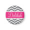 Grey Grey Pink Chevron Name