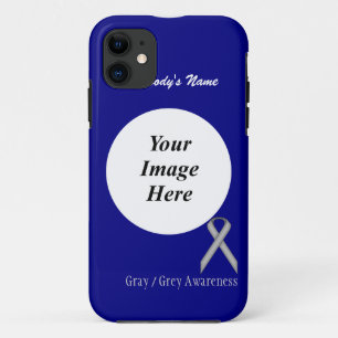 Grey / Grey Standard Ribbon by Kenneth Yoncich iPhone 11 Case