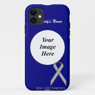 Grey / Grey Standard Ribbon by Kenneth Yoncich iPhone 11 Case