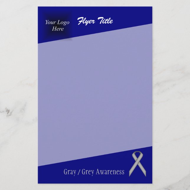 Grey / Grey Standard Ribbon by Kenneth Yoncich Flyer (Front)