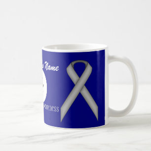 Grey/Grey Standard Ribbon Tmpl by Kenneth Yoncich Coffee Mug