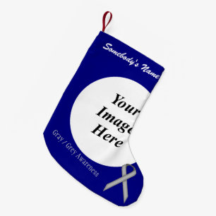 Grey/Grey Stnd Ribbon Template by Kenneth Yoncich Small Christmas Stocking