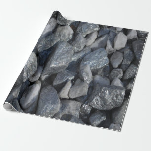 Grey-Grey Stones Wrapping Paper