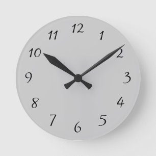 Grey / Grey Template Round Clock