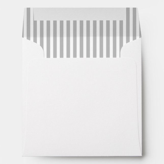 Grey Grey Vertical Stripe Lined Envelopes (Back (Bottom))
