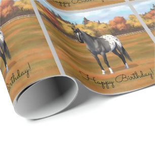 Grey Grulla Appaloosa Quarter Horse Stallion Wrapping Paper