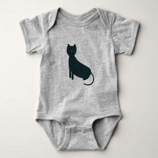 grey grunge cat baby bodysuit