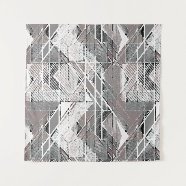 Grey grunge print. Tapestry (Front)