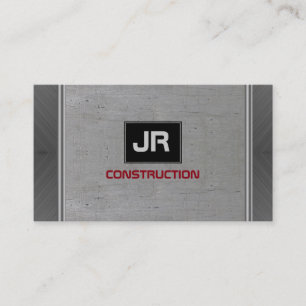 Grey Grungy Metallic Texture Business Card