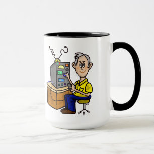 Grey Hair Ham Radio Operator Mug  Customise It!