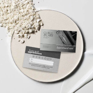 Grey Hair Salon Stylist Modern Reminder Appointment Card