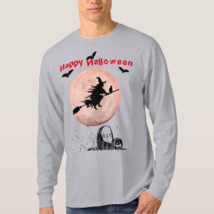 Grey Halloween Witch (w/ underbase) T-Shirt