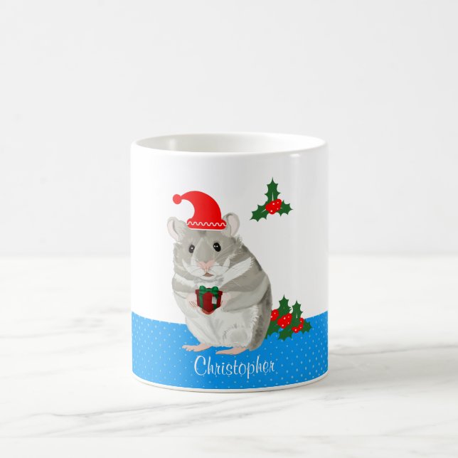  Grey Hamster personalised  Coffee Mug (Center)