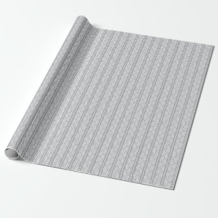 Grey Hand Drawn Chevron Pattern Wrapping Paper