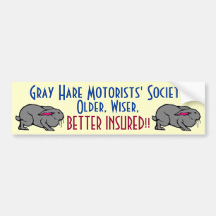 Grey Hare Motorists' Bumper Sticker