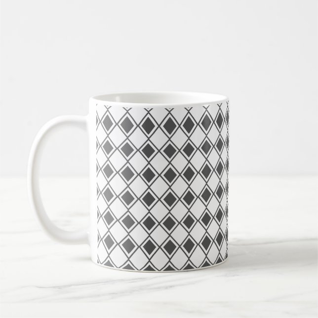 Grey Harlequin  Coffee Mug (Left)