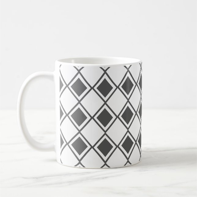 Grey Harlequin  Coffee Mug (Left)