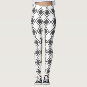 Grey Harlequin Leggings