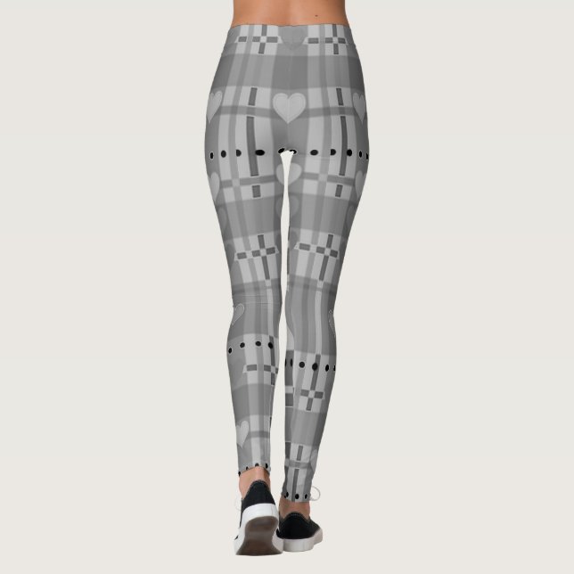 Grey Hart Leggings (Back)