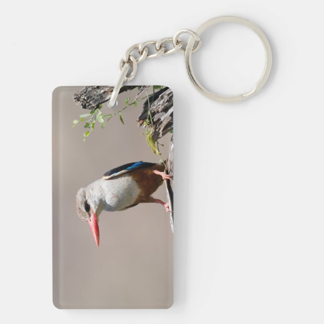 Grey-Headed Kingfisher Key Ring (Back)