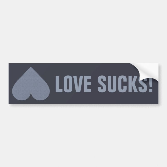Grey Heart Anti-Valentine custom bumpersticker Bumper Sticker (Front)