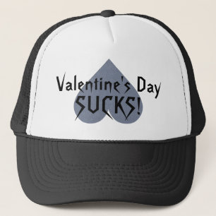 Grey Heart Anti-Valentine custom hats