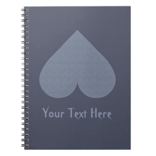 Grey Heart Anti-Valentine custom notebook