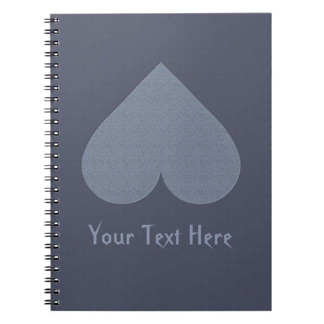 Grey Heart Anti-Valentine custom notebook (Front)