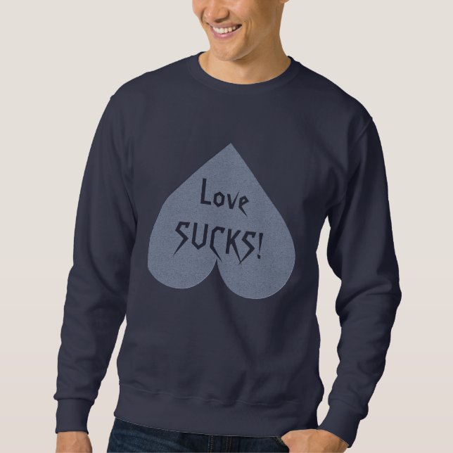 Grey Heart Anti-Valentine custom shirts & jackets (Front)