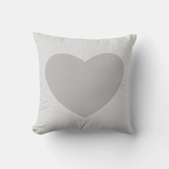 Grey Heart Cushion (Front)