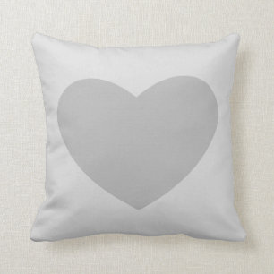 Grey Heart Cushion