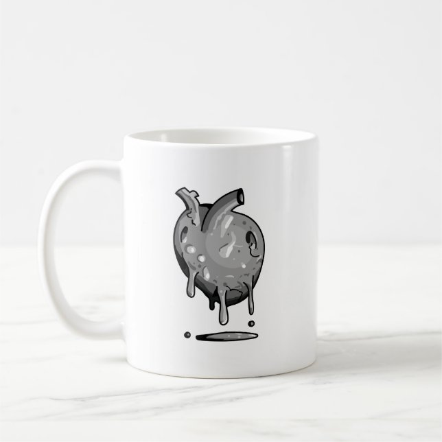 grey heart mug (Left)