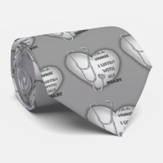 Grey Heart Nurse Tie