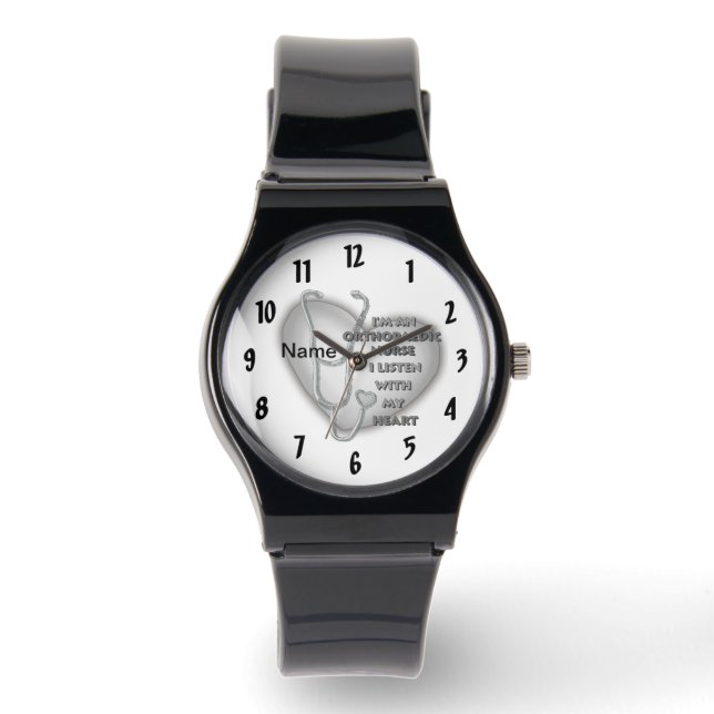 Grey Heart Orthopaedic Nurse Watch (Front)