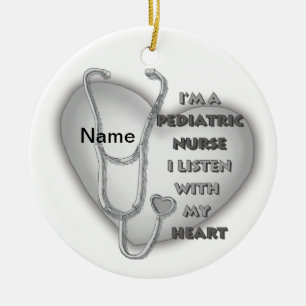 Grey Heart Paediatrics Nurse Ceramic Ornament