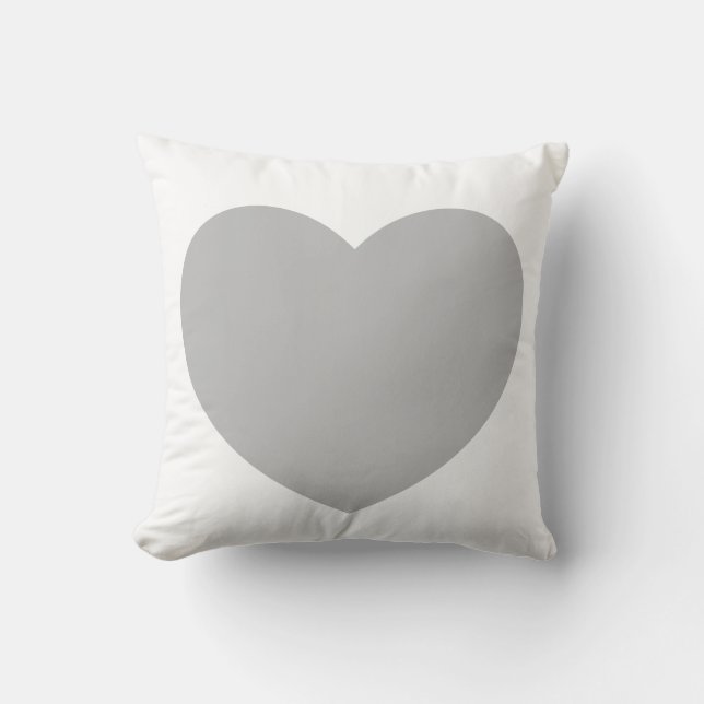 Grey Heart Pillow (Front)