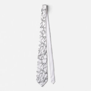 grey hearts tie